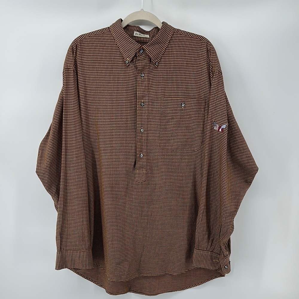 Fairway&Greene Heritage QuietLuxury Gorpcore 100%cotton Brown TheClubShirt SzXL